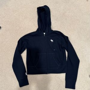 Abercrombie and Kids Navy Zip-Up Hoodie-Size 11/12